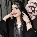 شال نگینی مشکی - مانتو پاتریس رشت