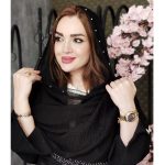 شال نگینی مشکی - مانتو پاتریس رشت