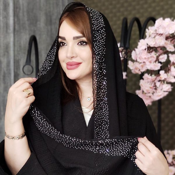 شال نگینی مشکی - مانتو پاتریس رشت