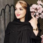 روسری لبه مرواریدی مشکی