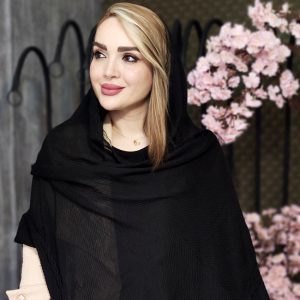 شال لبه توری مشکی - مانتو پاتریس رشت