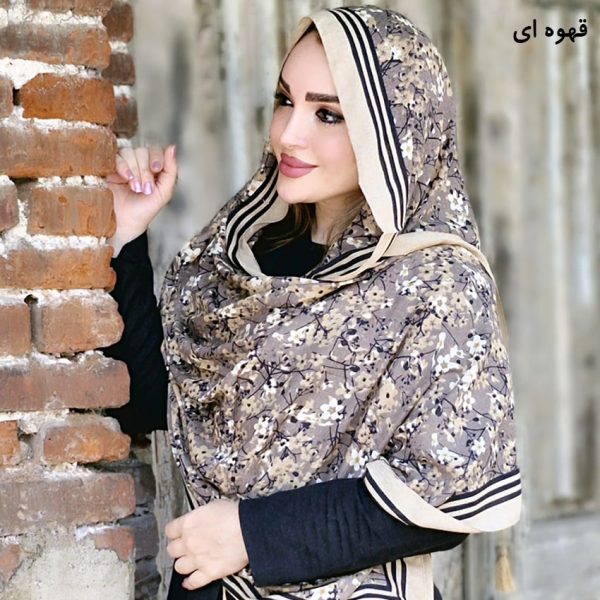 شال راه راه گلدار - مانتو پاتریس رشت