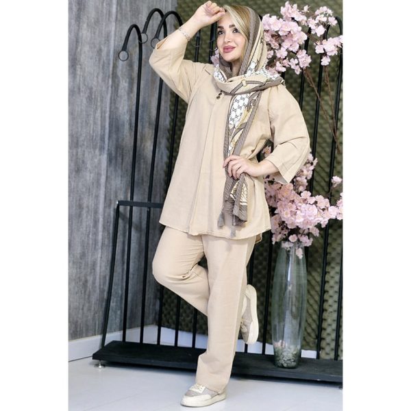 ست لینن 3 دکمه - مانتو پاتریس رشت