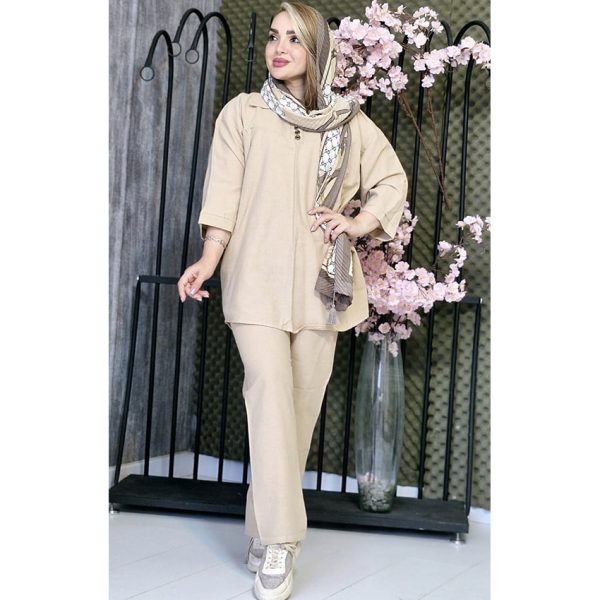 ست لینن 3 دکمه - مانتو پاتریس رشت