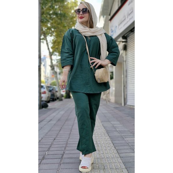 ست لینن 3 دکمه - مانتو پاتریس رشت