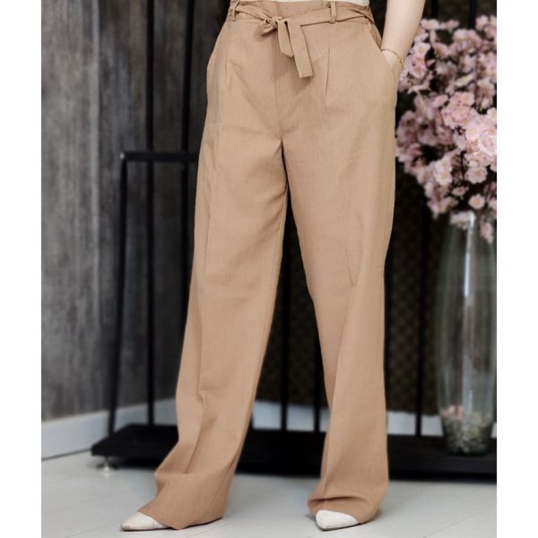 شلوار لینن کمربندی - مانتو پاتریس رشت