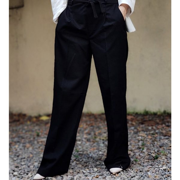 شلوار لینن کمربندی - مانتو پاتریس رشت