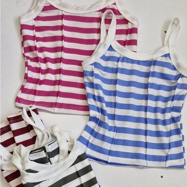 تاپ بندی کراپ راه راه - مانتو پاتریس رشت