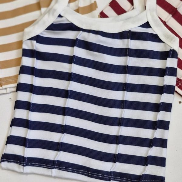 تاپ بندی کراپ راه راه - مانتو پاتریس رشت