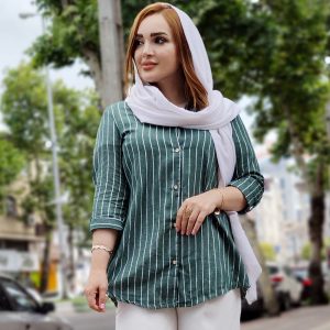 مانتو لینن راه راه - مانتو پاتریس رشت