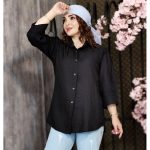 شومیز مشکی آستین پفی