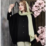 مانتو پانچ کریشه مشکی - مانتو پاتریس رشت