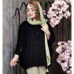 مانتو پانچ کریشه مشکی - مانتو پاتریس رشت