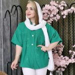 شومیز لینن آستین کوتاه - مانتو پاتریس رشت