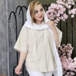 شومیز لینن آستین کوتاه - مانتو پاتریس رشت