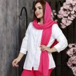 شومیز سفید یقه مردانه - مانتو پاتریس رشت