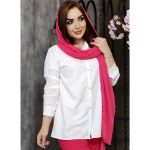 شومیز سفید یقه مردانه - مانتو پاتریس رشت