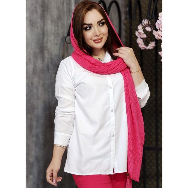 شومیز سفید یقه مردانه - مانتو پاتریس رشت