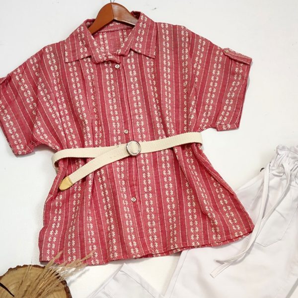 شومیز لینن آستین 3 ربع - مانتو پاتریس رشت