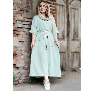 کفتان لینن زارا کمر کنفی - مانتو پاتریس رشت