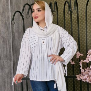 مانتو راه راه تک جیب - مانتو پاتریس رشت