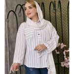 مانتو راه راه تک جیب - مانتو پاتریس رشت