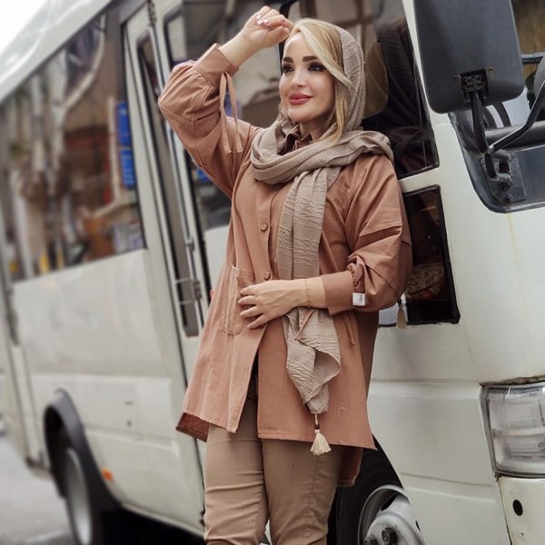 مانتو لینن پشت دکمه - مانتو پاتریس رشت