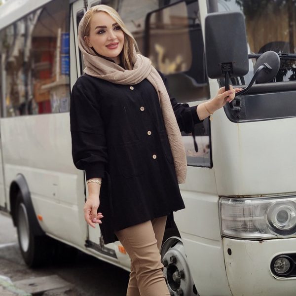 مانتو لینن پشت دکمه - مانتو پاتریس رشت