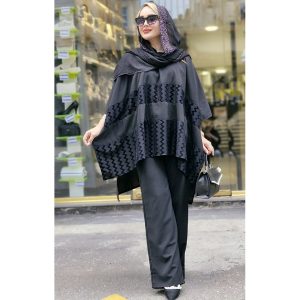 ست پانچ مشکی - مانتو پاتریس رشت