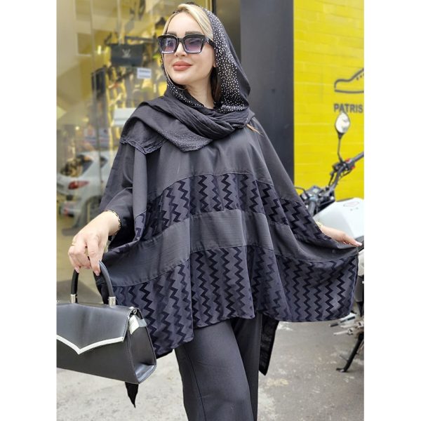 ست پانچ مشکی - مانتو پاتریس رشت