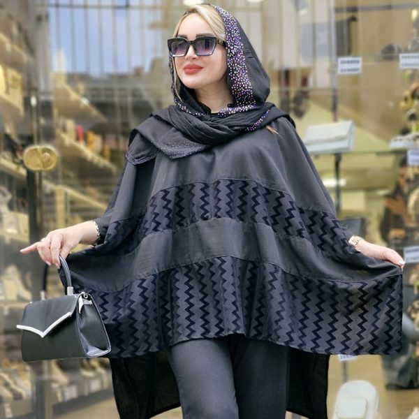 ست پانچ مشکی - مانتو پاتریس رشت