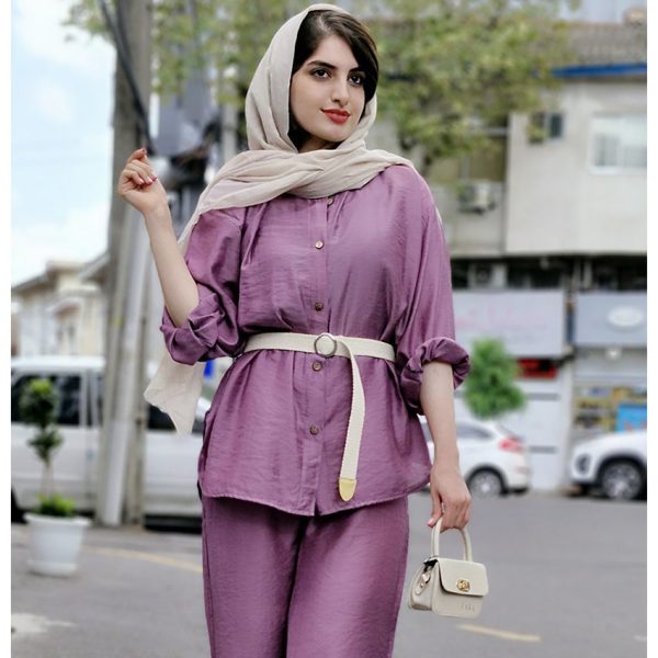 ست مانتو شلوار بابوس رنگی