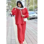 ست مانتو شلوار بابوس رنگی