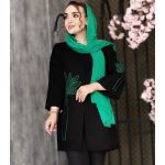 مانتو شانتون گلدوزی برگ سبز - مانتو پاتریس رشت