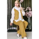 ست 3 تیکه لینن کجراه - مانتو پاتریس رشت