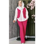 ست 3 تیکه لینن کجراه - مانتو پاتریس رشت