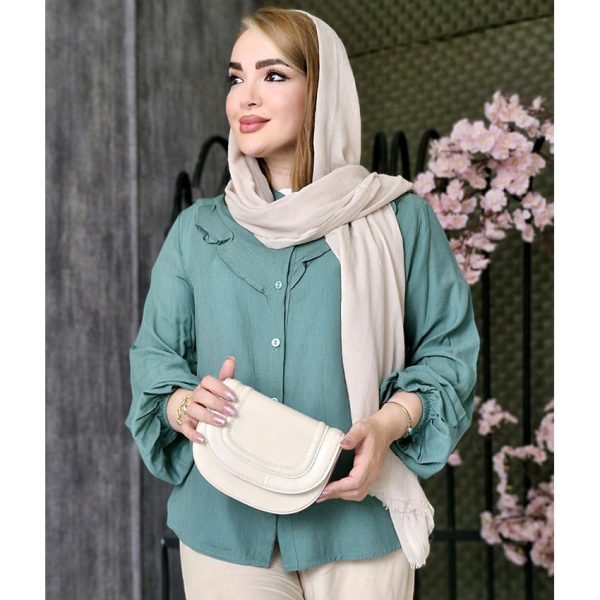 شومیز لینن یقه چین دار - مانتو پاتریس رشت