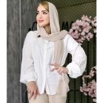 شومیز لینن یقه چین دار - مانتو پاتریس رشت