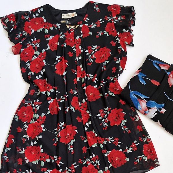 شومیز حریر طرحدار