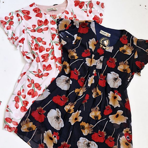 شومیز حریر طرحدار