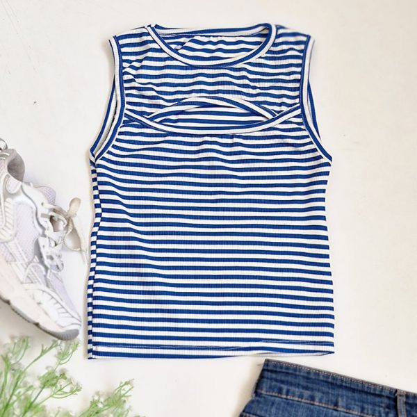 تاپ راه راه هلالی - مانتو پاتریس رشت