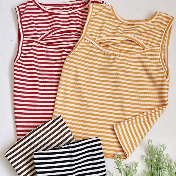 تاپ راه راه هلالی - مانتو پاتریس رشت