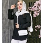مانتو پلوتی دکمه چوبی - مانتو پاتریس رشت