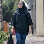 مانتو مشکی راه راه مراکشی