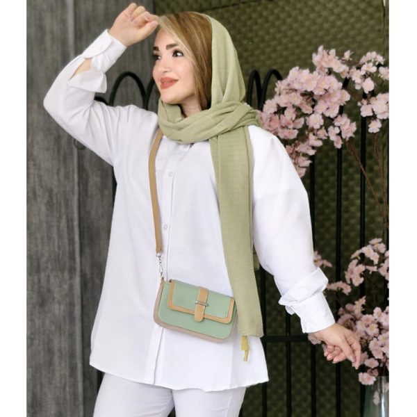 مانتو کرپ کش سفید - مانتو پاتریس رشت