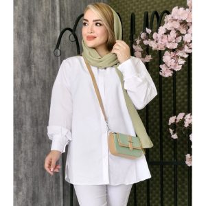 مانتو کرپ کش سفید - مانتو پاتریس رشت