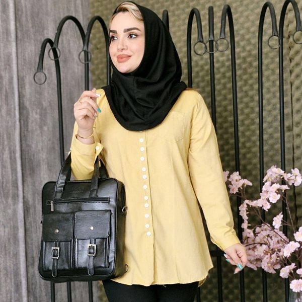 مانتو لینن پشت دکمه - مانتو پاتریس رشت