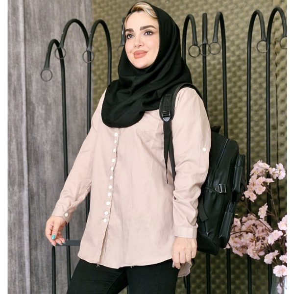 مانتو لینن پشت دکمه - مانتو پاتریس رشت