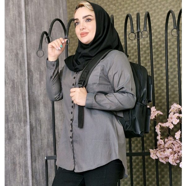 رمانتو لینن پشت دکمه - مانتو پاتریس رشت