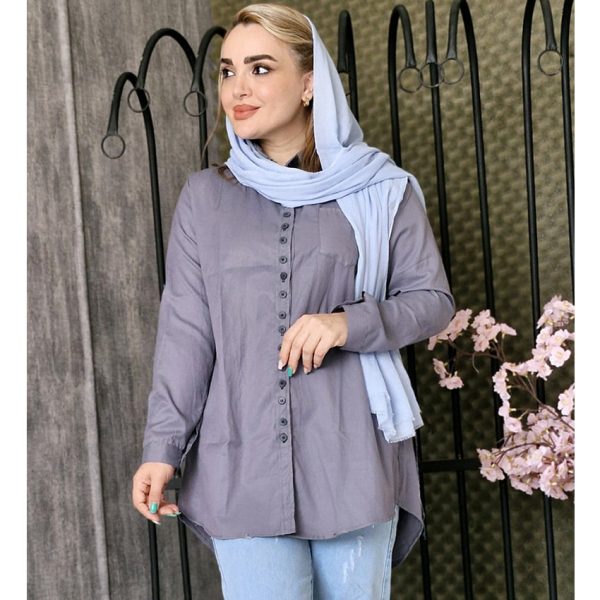 مانتو لینن پشت دکمه - مانتو پاتریس رشت